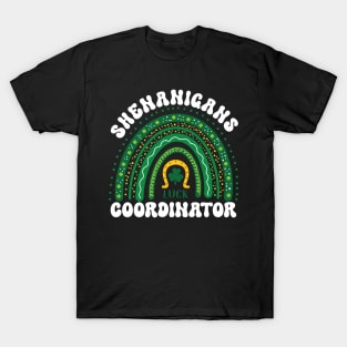 Shenanigans Coordinator Funny St Patricks Day Rainbow T-Shirt